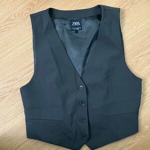 Zara Charcoal Buttoned Vest